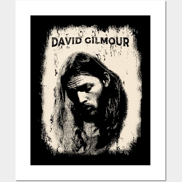 Vintage Distressed David Gilmour Wall Art by Yopi